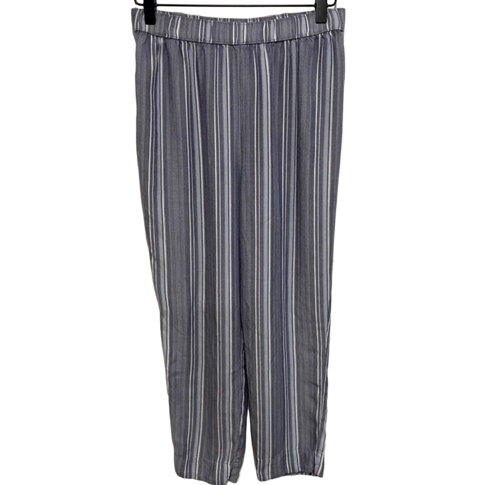 Hollister Blue Chambray Striped Tapered Pants Size Small